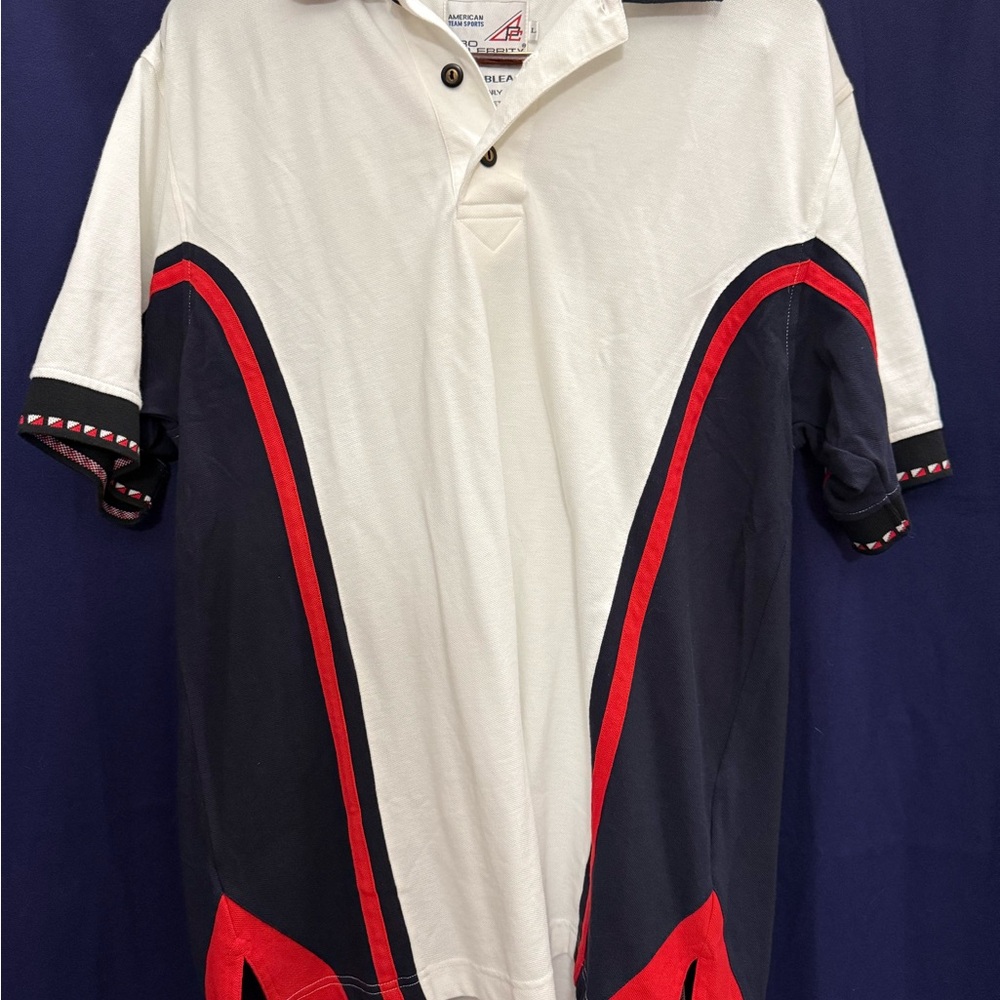 Deadstock Pro Celebrity Polo Shirt Style Y2K 90s Colorblock Retro L Streetwear